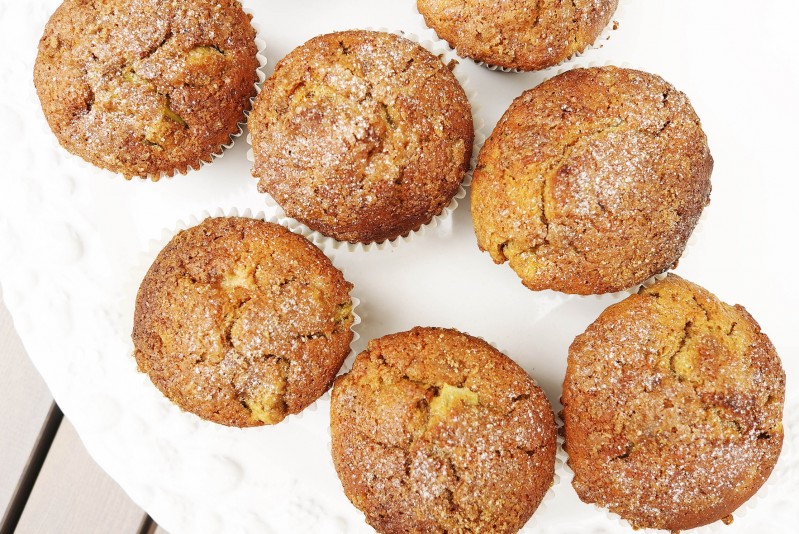Rebarborovo-skořicové muffiny