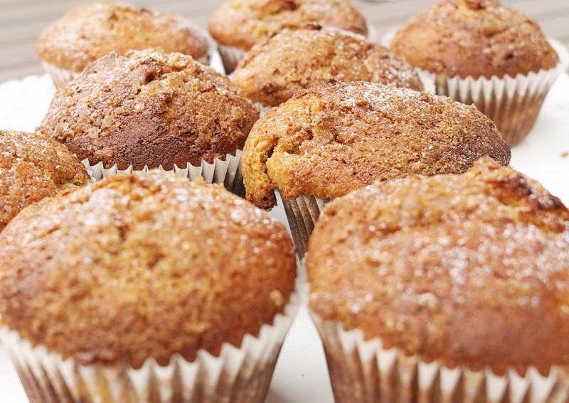 Rebarborovo-skořicové muffiny